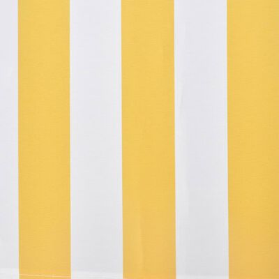 Awning Top Sunshade Canvas Yellow White 6 x 3 m