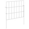 vidaXL Garden Fence with Stakes 48 pcs 35 x 30 cm Mesh Silver