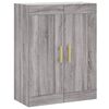 vidaXL Highboard Grey Sonoma 69.5x34x180 cm Engineered Wood