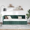 vidaXL Corner Bed Frame Dark Green 80 cm x 200 cm Velvet