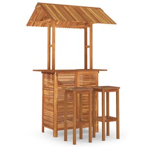 vidaXL 3 Piece Garden Bar Set Solid Wood Acacia