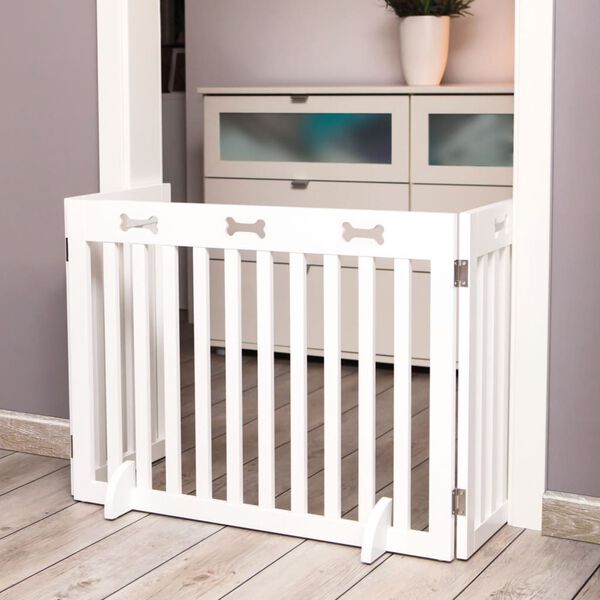 TRIXIE Dog Barrier 3-part MDF 82-124 cm White
