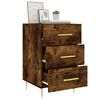 vidaXL Bedside Cabinet Smoked Oak 40x40x66 cm Engineered Wood
