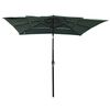 vidaXL 3-Tier Garden Parasol with Aluminium Pole Green 2.5x2.5 m