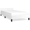 vidaXL Bed Frame without Mattress White 90x190cm Single Faux Leather
