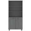 vidaXL Highboard HAMAR Solid Wood Pine Dark Grey
