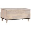 vidaXL Coffee Table with Shelf White 80 x 54 x 40 cm Solid Acacia wood