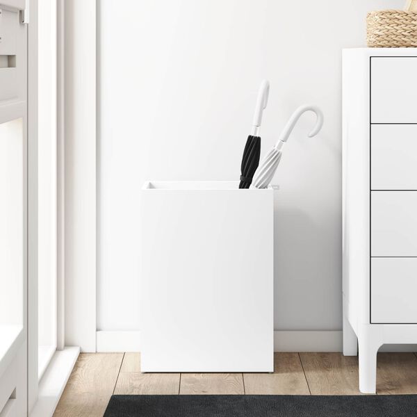 vidaXL Umbrella Stand White 40 x 20 x 55.5 cm Engineered Wood