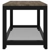 vidaXL Coffee Table Grey and Black 90x45x45 cm MDF and Iron