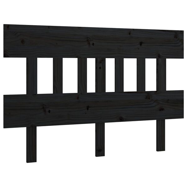 vidaXL Bed Headboard Black 138.5x3x81 cm Solid Wood Pine