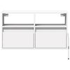 vidaXL TV Wall Cabinet with LED Lights White 80x31x45 cm