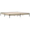 vidaXL Bed Frame without Mattress Sonoma Oak 200x200 cm