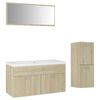 vidaXL Bathroom Furniture Set Sonoma Oak Engineered Wood