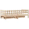 vidaXL Daybed with Drawers without Mattress 90x190 cm Single Solid Wood