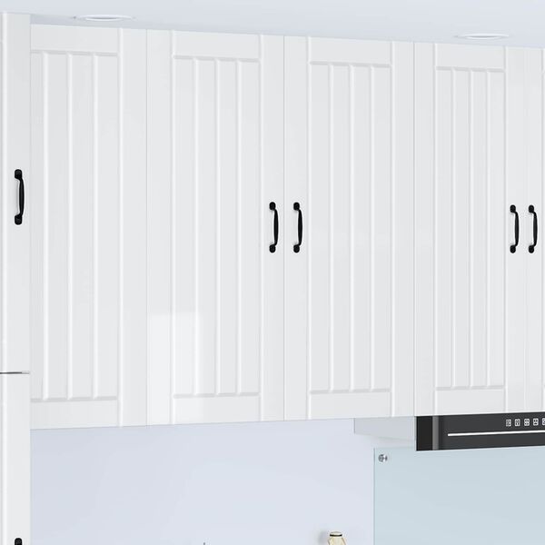 vidaXL Dishwasher Panel Lucca High Gloss White 80 x 31 x 100 cm