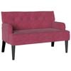 vidaXL Bench Wine Red 112 x 65.5 x 75 cm Velvet
