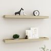 vidaXL Loggia Wall Shelves 2 pcs Oak 80x15x4 cm MDF