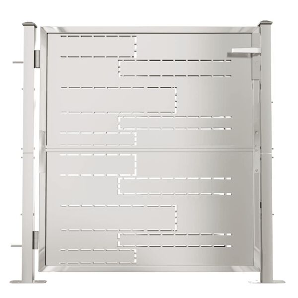 vidaXL Garden Gate 100x100 cm Stainless Steel