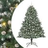 vidaXL Artificial Christmas Tree with 300 LEDs with Stand Green 210 cm