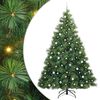 vidaXL Artificial Christmas Tree with 300 LEDs Green 240 cm PE and PVC