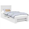 vidaXL Bed Frame with Headboard White 90 x 200 cm Engineered Wood