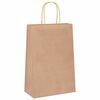 vidaXL Paper Bags 250 pcs with Handles Brown 21x11x31 cm