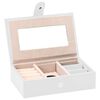 vidaXL Jewellery Box 3-Layer with Mirror Lockable White 26x18x17.5 cm