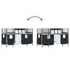 vidaXL Kids'Loft Bed Frame with Curtains Black 99.5 x 190 cm