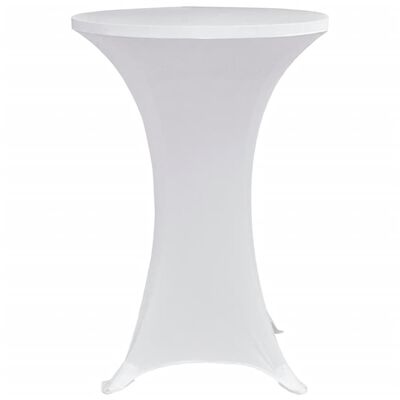 vidaXL Standing Table Cover Ø70 cm White Stretch 4 pcs