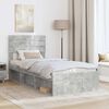 vidaXL Bed Frame Concerte Grey 90 x 190 cm Solid Pine Wood
