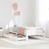 vidaXL Bed Frame with Drawers without Mattress White 75x190 cm Small Single