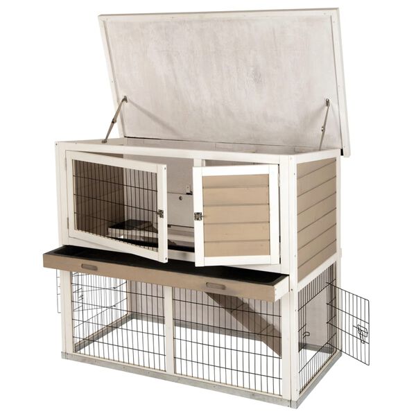 Kerbl Rodent House with Metal Bottom Lucky White 115x65x100 cm