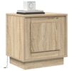 vidaXL Bedside Cabinet Sonoma Oak 44 x 34.5 x 45 cm Engineered Wood