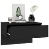 vidaXL Wall-mounted Bedside Cabinet Black