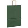 vidaXL Paper Bags 50 pcs with Handles Green 32x17x44 cm