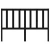 vidaXL Bed Headboard Black 141x4x100 cm Solid Wood Pine