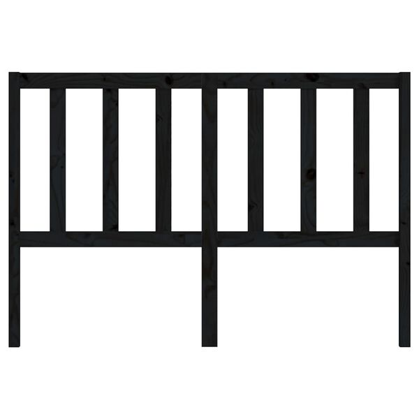 vidaXL Bed Headboard Black 141x4x100 cm Solid Wood Pine