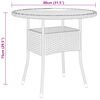 vidaXL Garden Table Ø80x75 cm Acacia Wood and Poly Rattan Grey