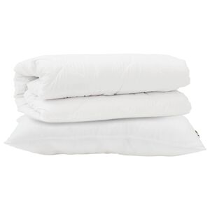 vidaXL Duvet Set with Pillow 2 pcs White Microfibre