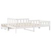 vidaXL Daybed with Trundle and Drawers without Mattress White 90x200 cm