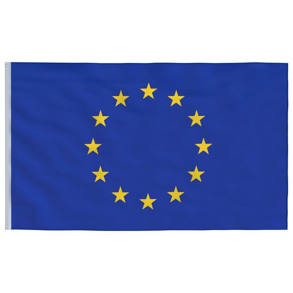vidaXL Europe Flag and Pole 6.08 m Aluminium