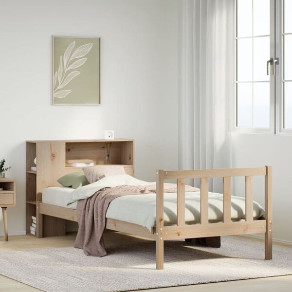 vidaXL Bookcase Bed without Mattress 100x200 cm Solid Wood Pine
