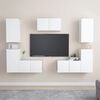 vidaXL 7 Piece TV Cabinet Set White Engineered Wood