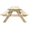 vidaXL Picnic Table 150x135x71.5 cm Wood