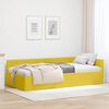 vidaXL Corner Bed Frame with Headboard Yellow 100 cm x 200 cm Velvet