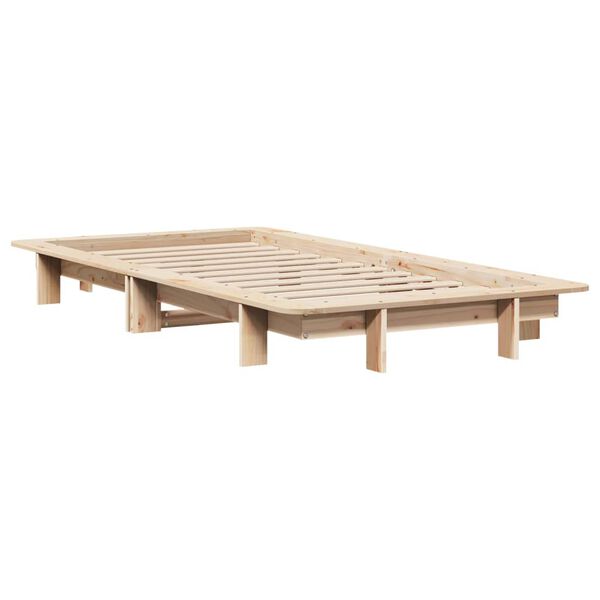 vidaXL Bed Frame without Mattress 90x190 cm Single Solid Wood Pine