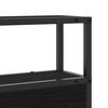 vidaXL Storage Headboard with Shelf Black oak 75 cm Engineered wood