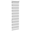 vidaXL Zebra Blind Light Grey 40x150 cm Fabric Width 35.9 cm Polyester