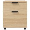 vidaXL Mobile File Cabinet with Wheels Sonoma Oak 45x38x54 cm Engineered Wood