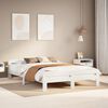 vidaXL Bed Frame without Mattress White 140x190 cm Solid Wood Pine